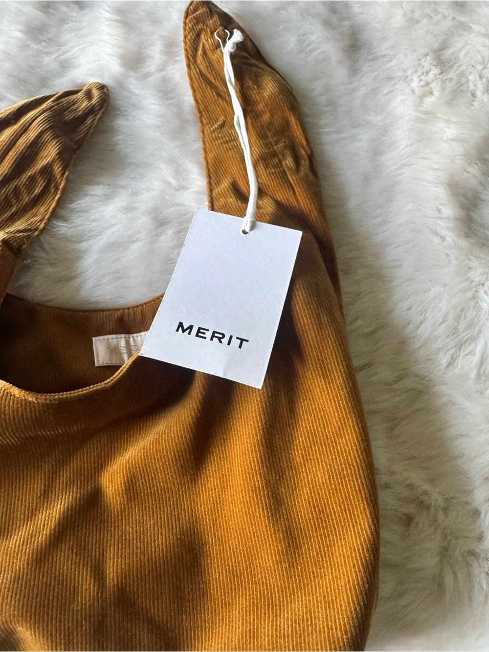 Merit Knot-Handle Cosmetic Bag in Camel